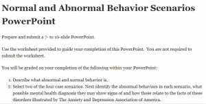 Normal and Abnormal Behavior Scenarios PowerPoint 
