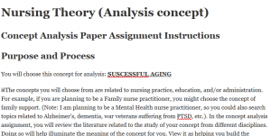 Nursing Theory (Analysis concept)