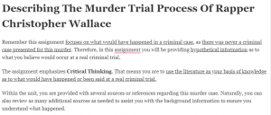 Describing The Murder Trial Process Of Rapper Christopher Wallace 
