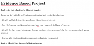 Evidence Based Project