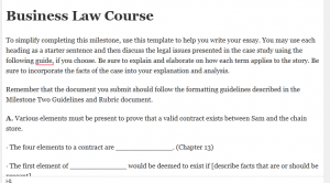 Business Law Course