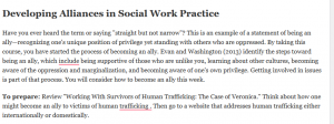 Developing Alliances in Social Work Practice