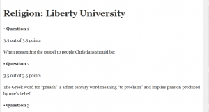 Religion: Liberty University