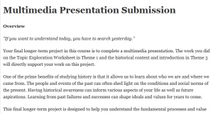  Multimedia Presentation Submission
