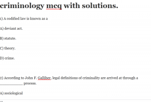 criminology mcq with solutions.