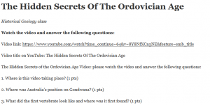 The Hidden Secrets Of The Ordovician Age