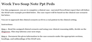 Week Two Soap Note Ppt Peds