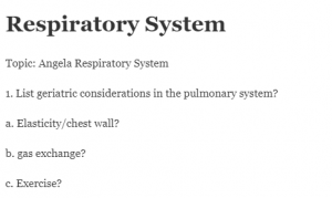 Respiratory System