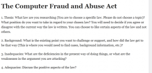 The Computer Fraud and Abuse Act 