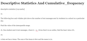 Descriptive Statistics And Cumulative_frequency