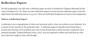 Reflection Papers