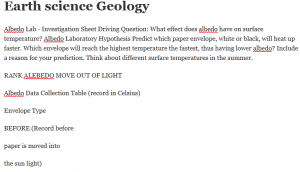 Earth science Geology 