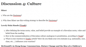 Discussion 4: Culture