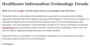 Healthcare Information Technology Trends