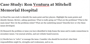 Case Study: Ron Ventura at Mitchell Memorial Hospital 