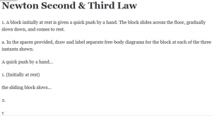 Newton Second & Third Law