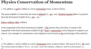 Physics Conservation of Momentum