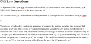 Gas Law Questions