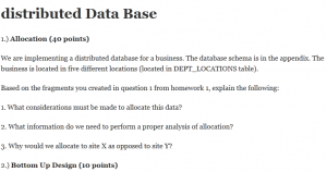 distributed Data Base