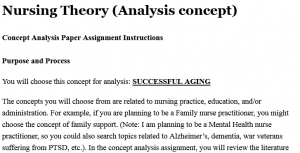 Nursing Theory (Analysis concept)