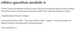 ethics question module 6