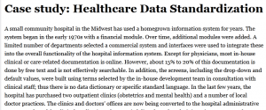 Case study: Healthcare Data Standardization