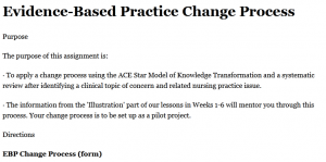 Evidence-Based Practice Change Process