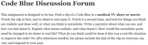 Code Blue Discussion Forum