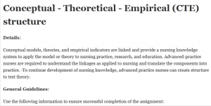 Conceptual - Theoretical - Empirical (CTE) structure