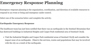 Emergency Response Planning
