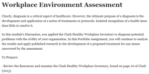 Workplace Environment Assessment