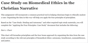  Case Study on Biomedical Ethics in the Christian Narrative