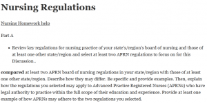 Nursing Regulations