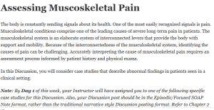 Assessing Muscoskeletal Pain