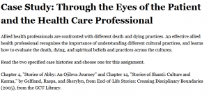 Case Study: Through the Eyes of the Patient and the Health Care Professional