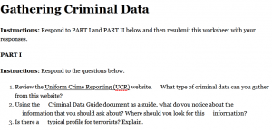 Gathering Criminal Data