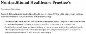 Nontraditional Healthcare Practice's