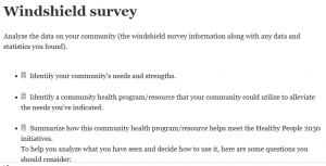 Windshield survey