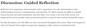 Discussion: Guided Reflection