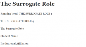 The Surrogate Role