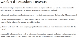 week 7 discussion answers