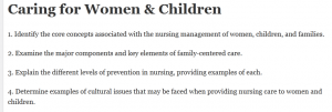  Caring for Women & Children