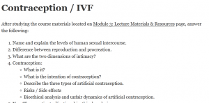 Contraception / IVF