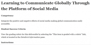 Learning to Communicate Globally Through the Platform of Social Media