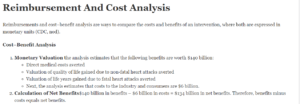 Reimbursement And Cost Analysis