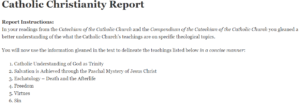 Catholic Christianity Report