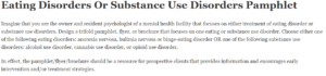 Eating Disorders Or Substance Use Disorders Pamphlet