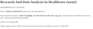 Research And Data Analysis In Healthcare (2222)