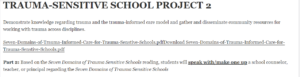 TRAUMA-SENSITIVE SCHOOL PROJECT 2