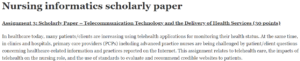 Nursing informatics scholarly paper